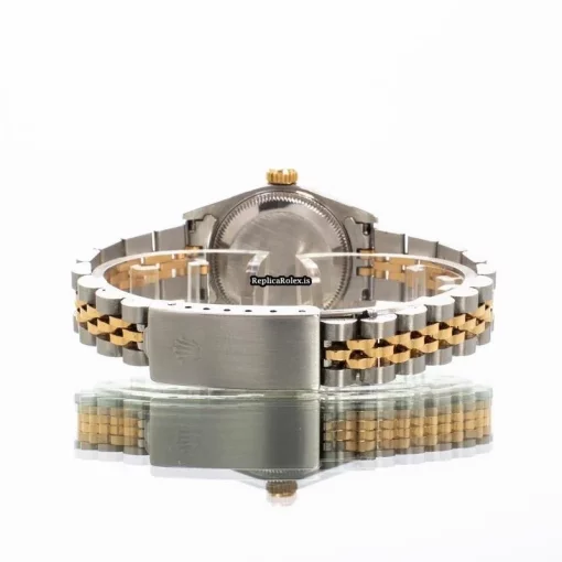 Superb Replica Rolex Lady-datejust 69173 Automatic Movement 26mm Gold/steel Case Womens Watch - Image 4