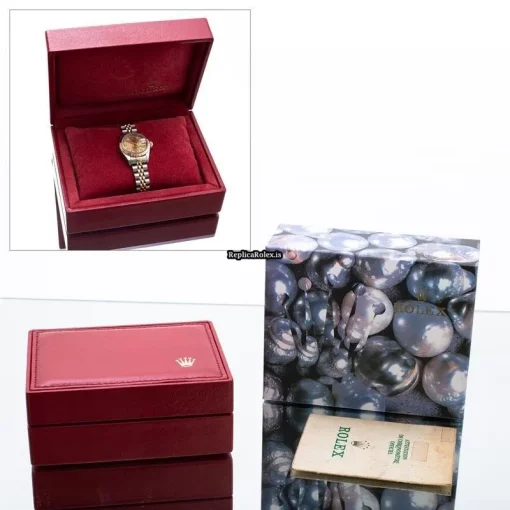 Superb Replica Rolex Lady-datejust 69173 Automatic Movement 26mm Gold/steel Case Womens Watch - Image 8