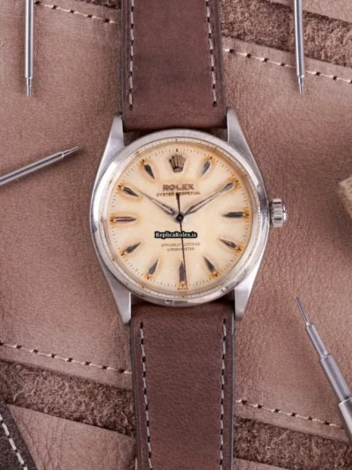 Fantastic Replica Rolex Oyster Perpetual 6564 Caliber 1030 Automatic Movement 34mm Steel Case Mens/unisex Watch - Image 2