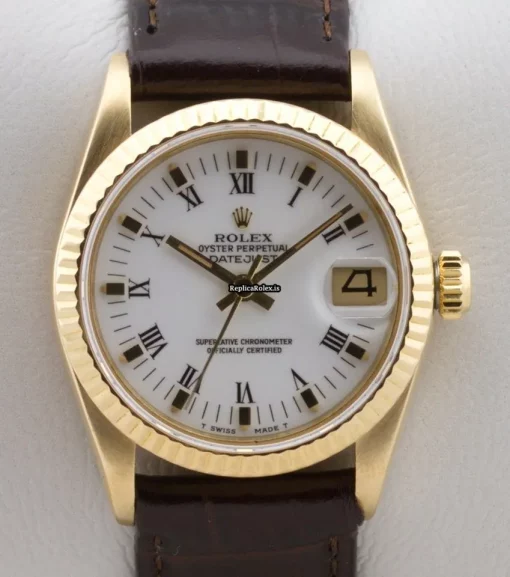 Remarkable Fake Rolex Datejust 68278 Caliber 2135 Automatic Movement 31mm Yellow Gold Case Womens Watch - Image 2