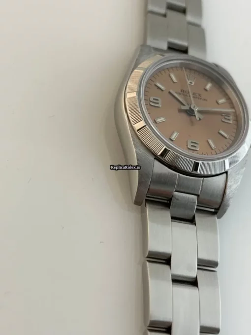 Fantastic Replica Rolex Oyster Perpetual 67230 Caliber 2130 Automatic Movement 26mm Steel Case Womens Watch - Image 4
