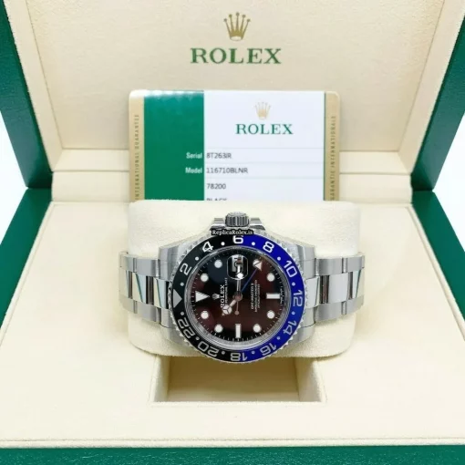 Remarkable Replica Rolex Gmt-master II 116710blnr Caliber 3186 Automatic Movement 40mm Steel Case Mens/unisex Watch - Image 4