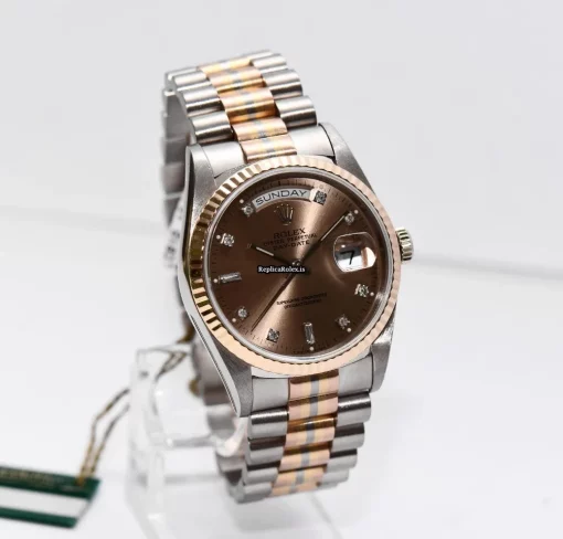 Fantastic Replica Rolex Day-date 36 18239 Caliber 3155 Automatic Movement 36mm White Gold Case Mens/unisex Watch - Image 4