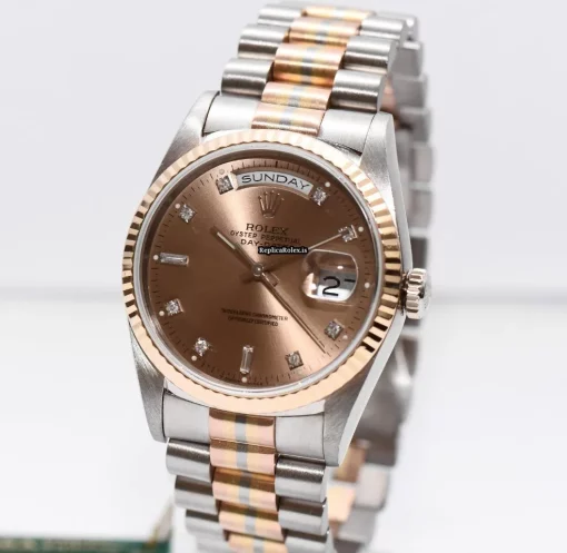 Fantastic Replica Rolex Day-date 36 18239 Caliber 3155 Automatic Movement 36mm White Gold Case Mens/unisex Watch - Image 7