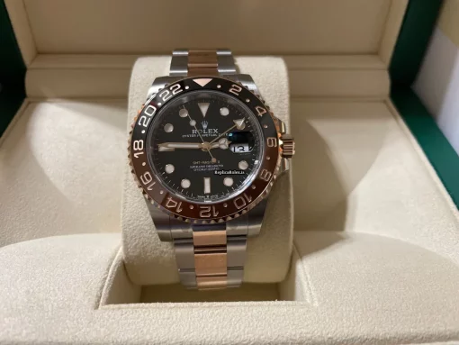 Great Fake Rolex Gmt-master II 126711chnr Caliber 3285 Automatic Movement 40mm Gold/steel Case Mens/unisex Watch - Image 7