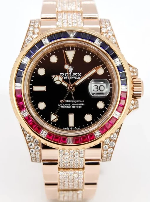High Quality Replica Rolex Gmt-master II 126715chnr Caliber 3285 Automatic Movement 40mm Rose Gold Case Mens/unisex Watch - Image 2