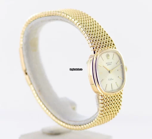 Marvellous Fakes Rolex Cellini 4073 Caliber 1600 Manual Winding Movement 25mm Yellow Gold Case Watch - Image 10