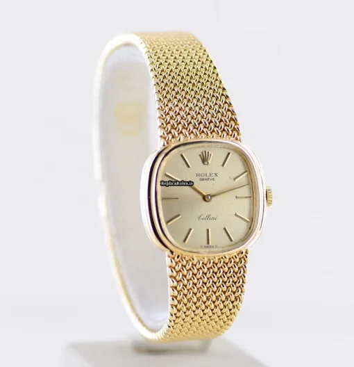 Marvellous Fakes Rolex Cellini 4073 Caliber 1600 Manual Winding Movement 25mm Yellow Gold Case Watch - Image 11