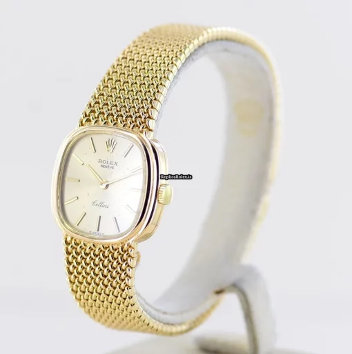 Marvellous Fakes Rolex Cellini 4073 Caliber 1600 Manual Winding Movement 25mm Yellow Gold Case Watch - Image 3