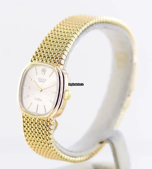 Marvellous Fakes Rolex Cellini 4073 Caliber 1600 Manual Winding Movement 25mm Yellow Gold Case Watch - Image 4