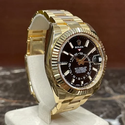 Top Replica Rolex Sky-dweller 326938 Caliber 9001 Automatic Movement 42mm Yellow Gold Case Mens/unisex Watch - Image 2