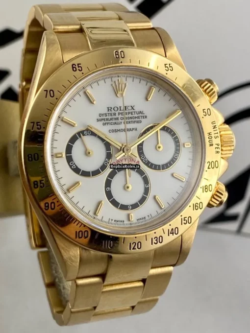 Quality Fake Rolex Daytona 16528 Caliber 4030 Automatic Movement 40mm Yellow Gold Case Mens/unisex Watch