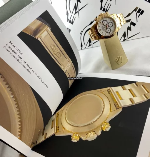 Quality Fake Rolex Daytona 16528 Caliber 4030 Automatic Movement 40mm Yellow Gold Case Mens/unisex Watch - Image 12