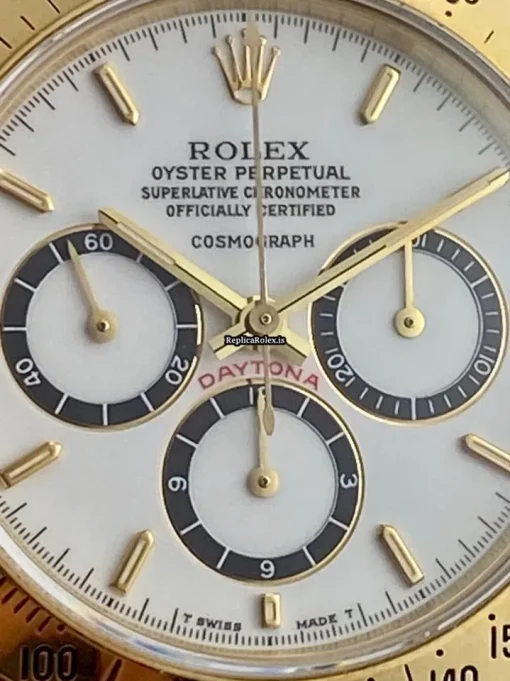Quality Fake Rolex Daytona 16528 Caliber 4030 Automatic Movement 40mm Yellow Gold Case Mens/unisex Watch - Image 5