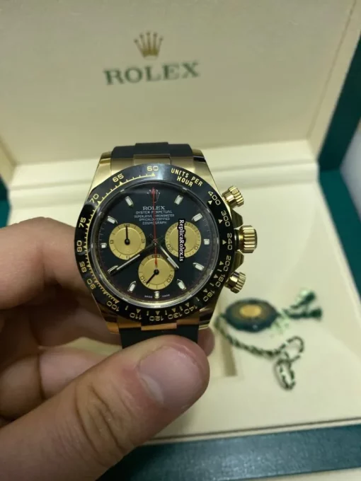 Offering Replica Rolex Daytona 116518ln Caliber 4130 Automatic Movement 40mm Yellow Gold Case Mens/unisex Watch - Image 11