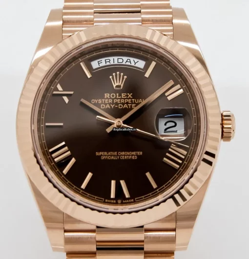 Luxury Imitation Rolex Day-date 40 228235 Caliber 3255 Automatic Movement 40mm Rose Gold Case Mens/unisex Watch