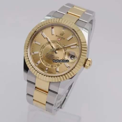 Great Replica Rolex Sky-dweller 326933 Automatic Movement 42mm Gold/steel Case Mens/unisex Watch - Image 2