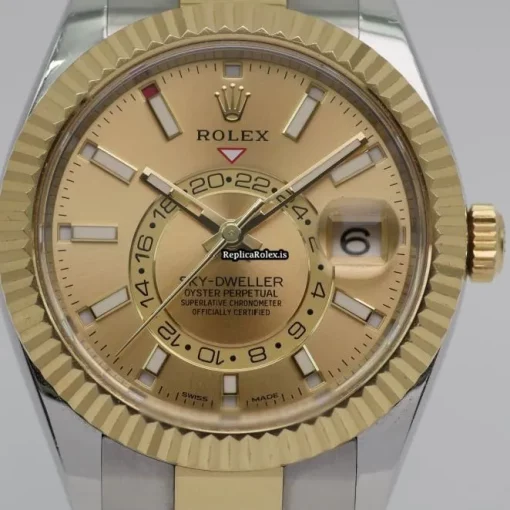 Great Replica Rolex Sky-dweller 326933 Automatic Movement 42mm Gold/steel Case Mens/unisex Watch - Image 3
