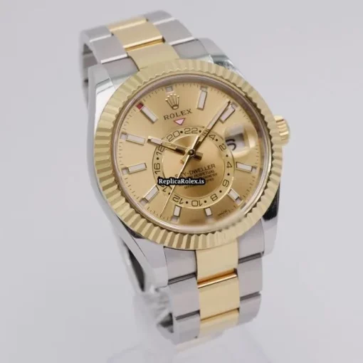 Great Replica Rolex Sky-dweller 326933 Automatic Movement 42mm Gold/steel Case Mens/unisex Watch - Image 4