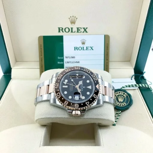 Nice Clone Rolex Gmt-master II 126711chnr Caliber 3285 Automatic Movement 40mm Gold/steel Case Mens/unisex Watch - Image 6