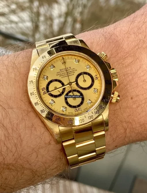 Wonderful Fake Rolex Daytona 16528 Caliber 4030 Automatic Movement 40mm Yellow Gold Case Mens/unisex Watch