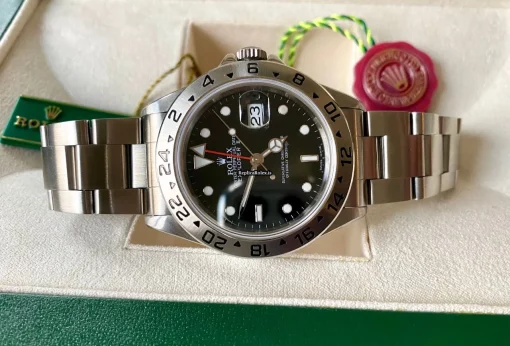 Defect Replica Rolex Explorer II 16570 Caliber 3185 Automatic Movement 40mm Steel Case Mens/unisex Watch - Image 7