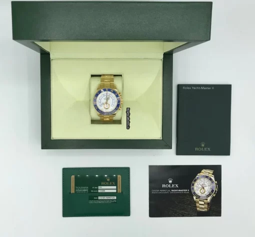 Special Fake Rolex Yacht-master II 116688 Caliber 4161 Automatic Movement 44mm Yellow Gold Case Mens/unisex Watch - Image 11