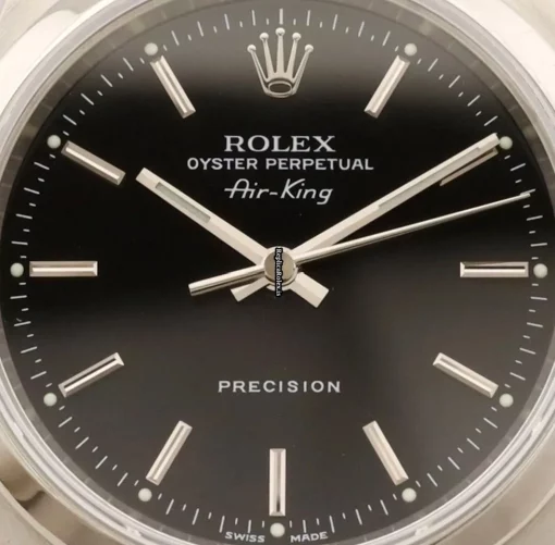 Stylish Replica Rolex Air King Precision 14000 Caliber 3130 Automatic Movement 34mm Steel Case Mens/unisex Watch - Image 2