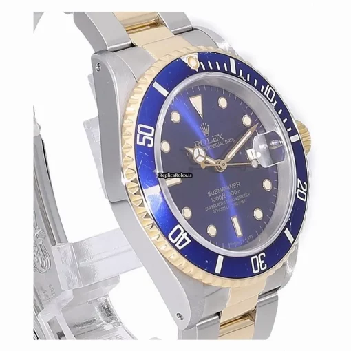 Trustworthy Replica Rolex Submariner Date 16613 Caliber 3135 Automatic Movement 40mm Gold/steel Case Watch - Image 3