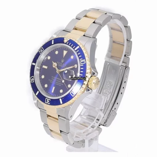 Trustworthy Replica Rolex Submariner Date 16613 Caliber 3135 Automatic Movement 40mm Gold/steel Case Watch - Image 5