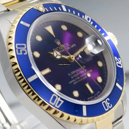 Trustworthy Replica Rolex Submariner Date 16613 Caliber 3135 Automatic Movement 40mm Gold/steel Case Watch - Image 8