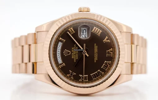 Recommend Replica Rolex Day-date II 218235 Caliber 3156 Automatic Movement 41x49mm Rose Gold Case Mens/unisex Watch - Image 3