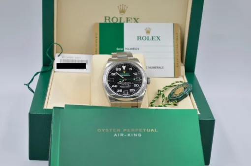 Perfect Fake Rolex Air King 116900 Caliber 3131 Automatic Movement 40mm Steel Case Mens/unisex Watch - Image 8