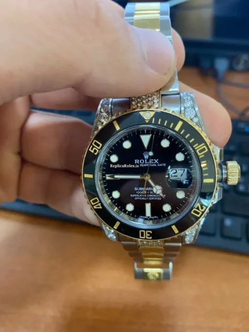 Great Replica Rolex Submariner Date 116613ln Caliber 3135 Automatic Movement 40mm Gold/steel Case Mens/unisex Watch - Image 6
