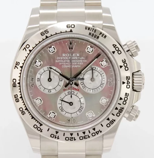 Neat Fakes Rolex Daytona 116509 Caliber 4130 Automatic Movement 40mm White Gold Case Mens/unisex Watch