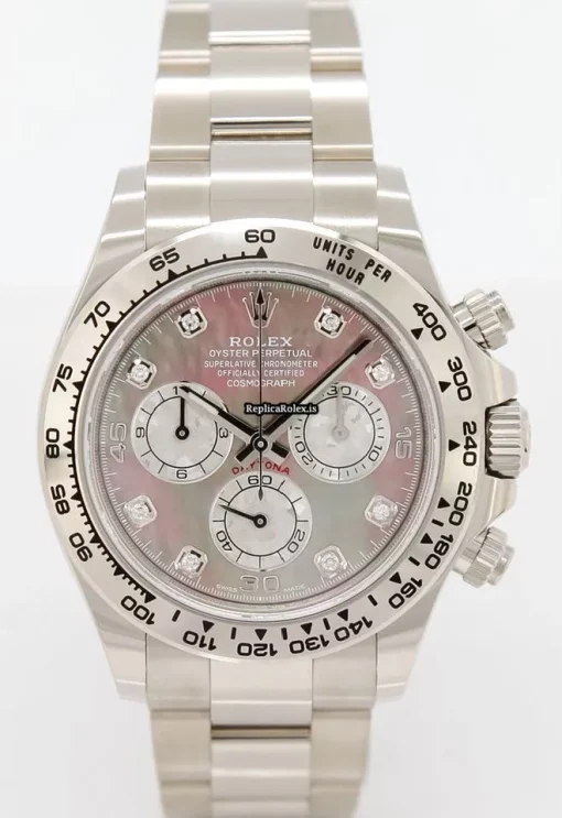 Neat Fakes Rolex Daytona 116509 Caliber 4130 Automatic Movement 40mm White Gold Case Mens/unisex Watch - Image 2