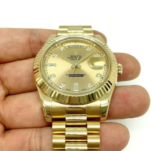 Fine Fakes Rolex Day-date II 218238 Caliber 3156 Automatic Movement 41mm Yellow Gold Case Mens/unisex Watch - Image 9