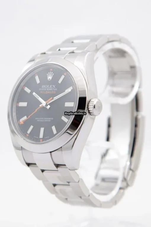 Pleasing Replica Rolex Milgauss 116400 Automatic Movement 40mm Steel Case Mens/unisex Watch - Image 2