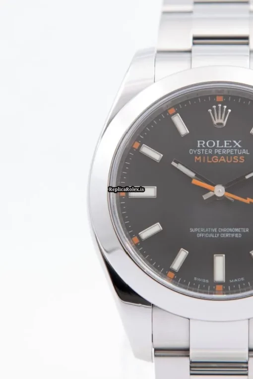 Pleasing Replica Rolex Milgauss 116400 Automatic Movement 40mm Steel Case Mens/unisex Watch - Image 3