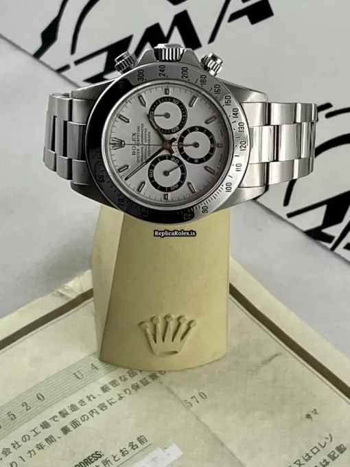Defect Fake Rolex Daytona 16520 Zenith El Primero Caliber 4030 Automatic Movement 40mm Steel Case Mens/unisex Watch - Image 9