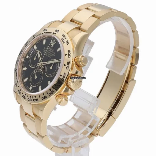 Ideal Replica Rolex Daytona 116508 Caliber 4130 Automatic Movement 40mm Yellow Gold Case Watch - Image 5