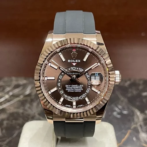 Superb Fake Rolex Sky-dweller 326235 Automatic Movement 42mm Rose Gold Case Mens/unisex Watch