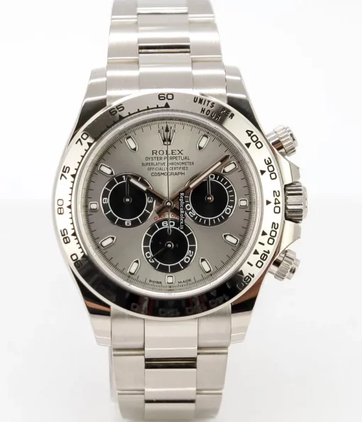 Stylish Replica Rolex Daytona 116509 White Gold Case Watch - Image 2