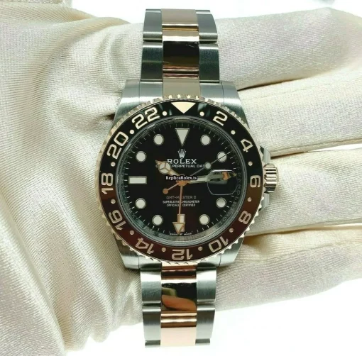 Distinctive Fake Rolex Gmt-master II 126711chnr Caliber 3285 Automatic Movement 40mm Rose Gold Case Mens/unisex Watch - Image 9
