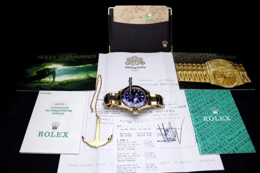 Fantastic Fake Rolex Submariner Date 16618 Caliber 3135 Automatic Movement 40mm Yellow Gold Case Mens/unisex Watch - Image 7