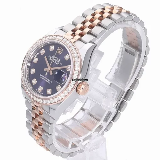 Mind-boggling Replica Rolex Lady-datejust 279381rbr Caliber 2236 Automatic Movement 28mm Gold/steel Case Watch - Image 5