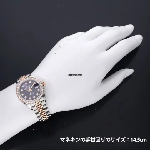 Mind-boggling Replica Rolex Lady-datejust 279381rbr Caliber 2236 Automatic Movement 28mm Gold/steel Case Watch - Image 6
