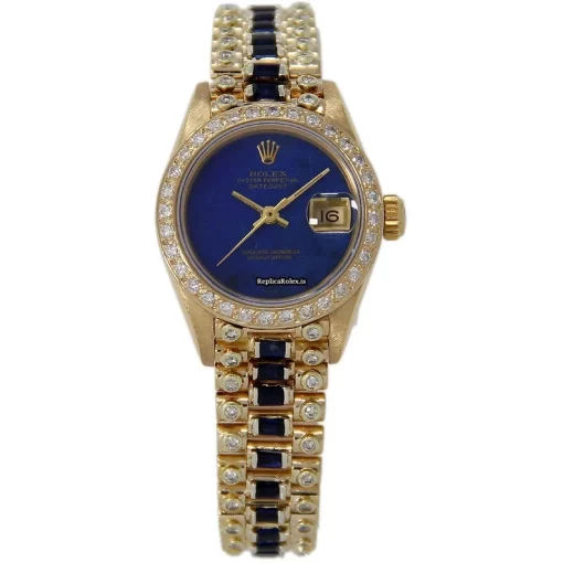 Fabulous Clone Rolex Lady-datejust 69178 Automatic Movement 26mm Yellow Gold Case Womens Watch - Image 2
