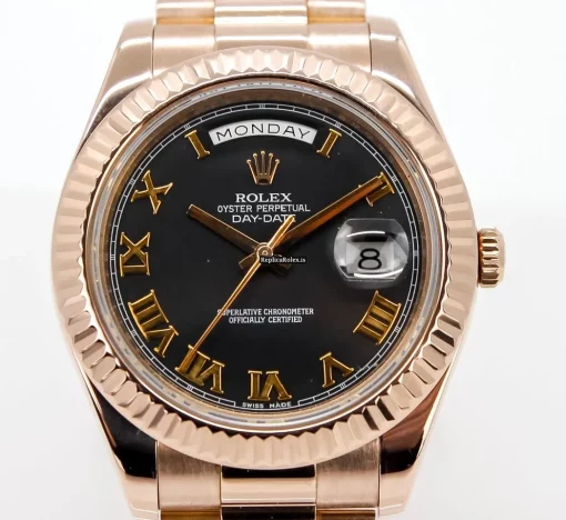 Superior Imitation Rolex Day-date II 218235 Caliber 3156 Automatic Movement 41x49mm Rose Gold Case Mens/unisex Watch