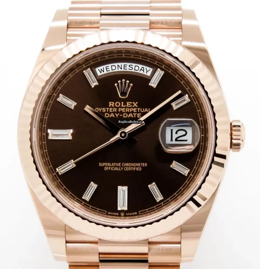 Incredible Replica Rolex Day-date 40 228235-0006 Caliber 3255 Automatic Movement 40mm Rose Gold Case Mens/unisex Watch